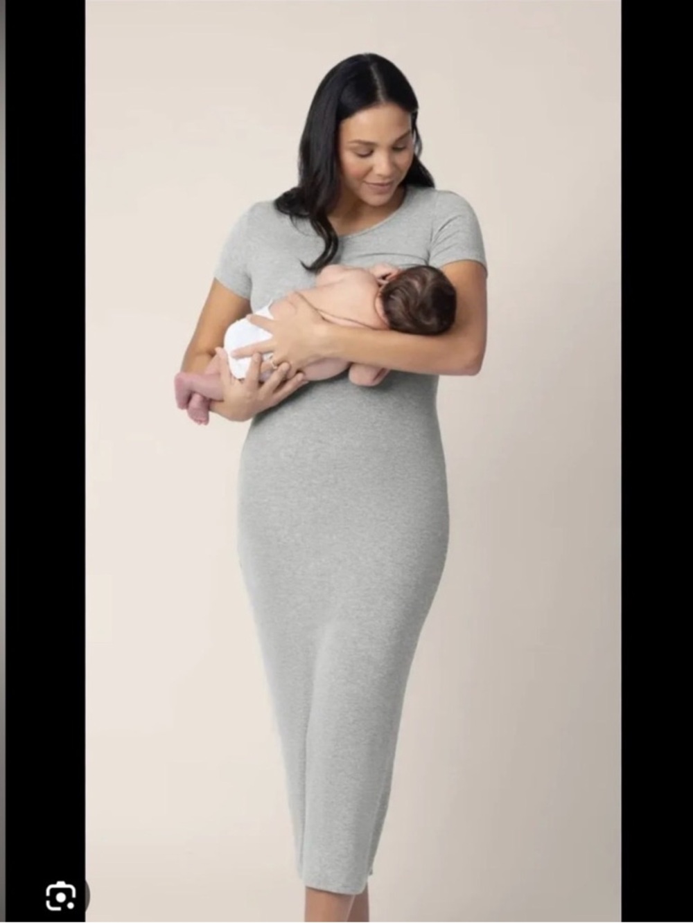 Kindred Bravely Olivia Nursing/ Maternity Dress Bamboo Gray Size Medium